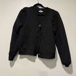 Two piece set Black Quilted Women's sweater & pants